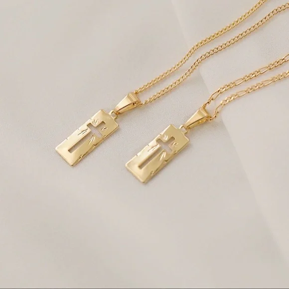 Petite Cross Necklace | 18k Gold Filled - Picture 2 of 5
